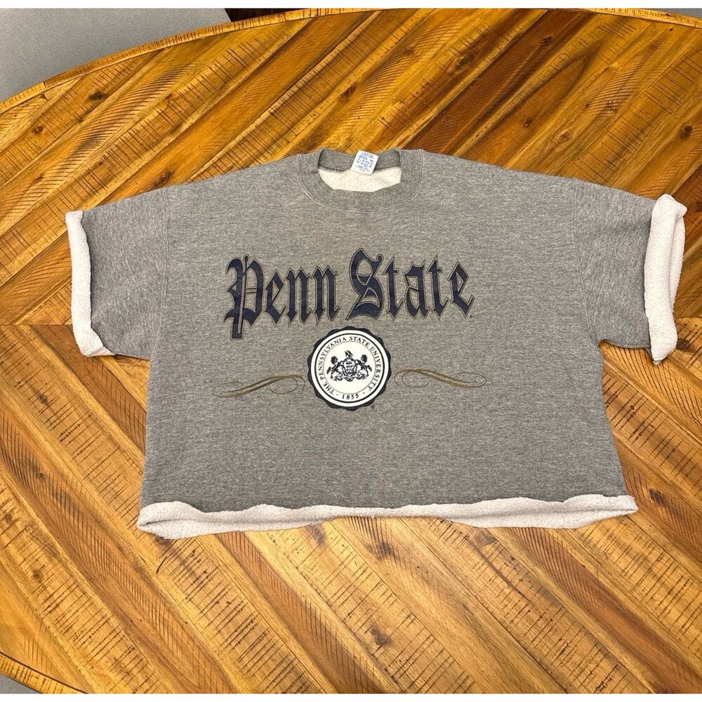 Vintage Penn State Jerzees Super Sweats Cropped Sweatshirt XL